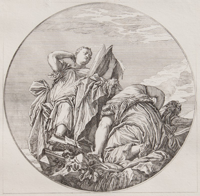 veronese etching from 1682 Music, Astronomy and Deceit